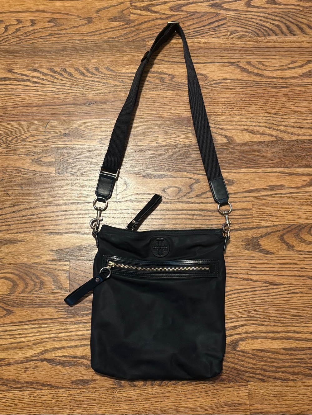 Tory Burch Black Nylon Tilda Swingpack Crossbody Bag